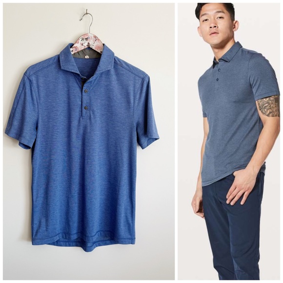 lululemon athletica Other - LULULEMON Evolution Polo Short Sleeve Shirt Men’s M Medium Blue
